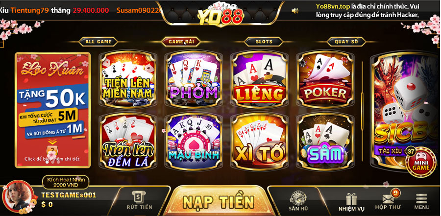 YO88 cung cấp các thể loại game cá cược đa dạng